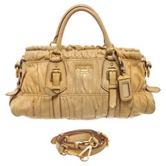 Prada Light Brown Leather Shoulder Bag