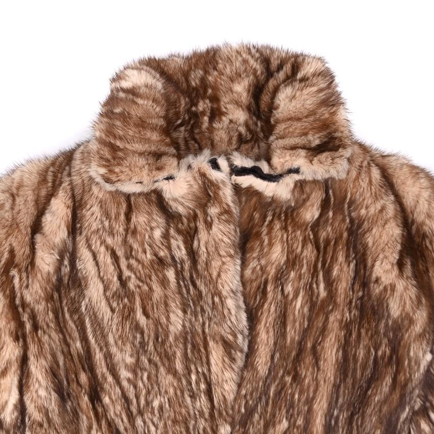 Women's Prada Light Brown Mink Fur Self-Tie Waist Jacket For Sale