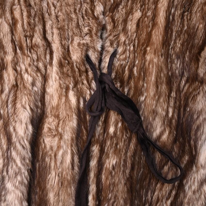 Prada Light Brown Mink Fur Self-Tie Waist Jacket For Sale 1