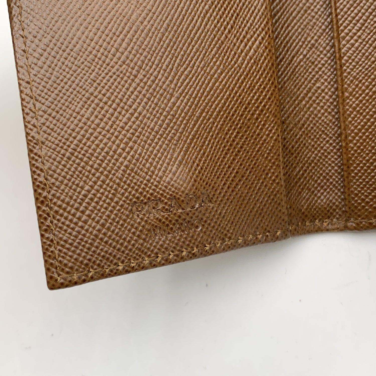 Prada Light Brown Nylon Canvas 6 Key Case Holder Pouch 1