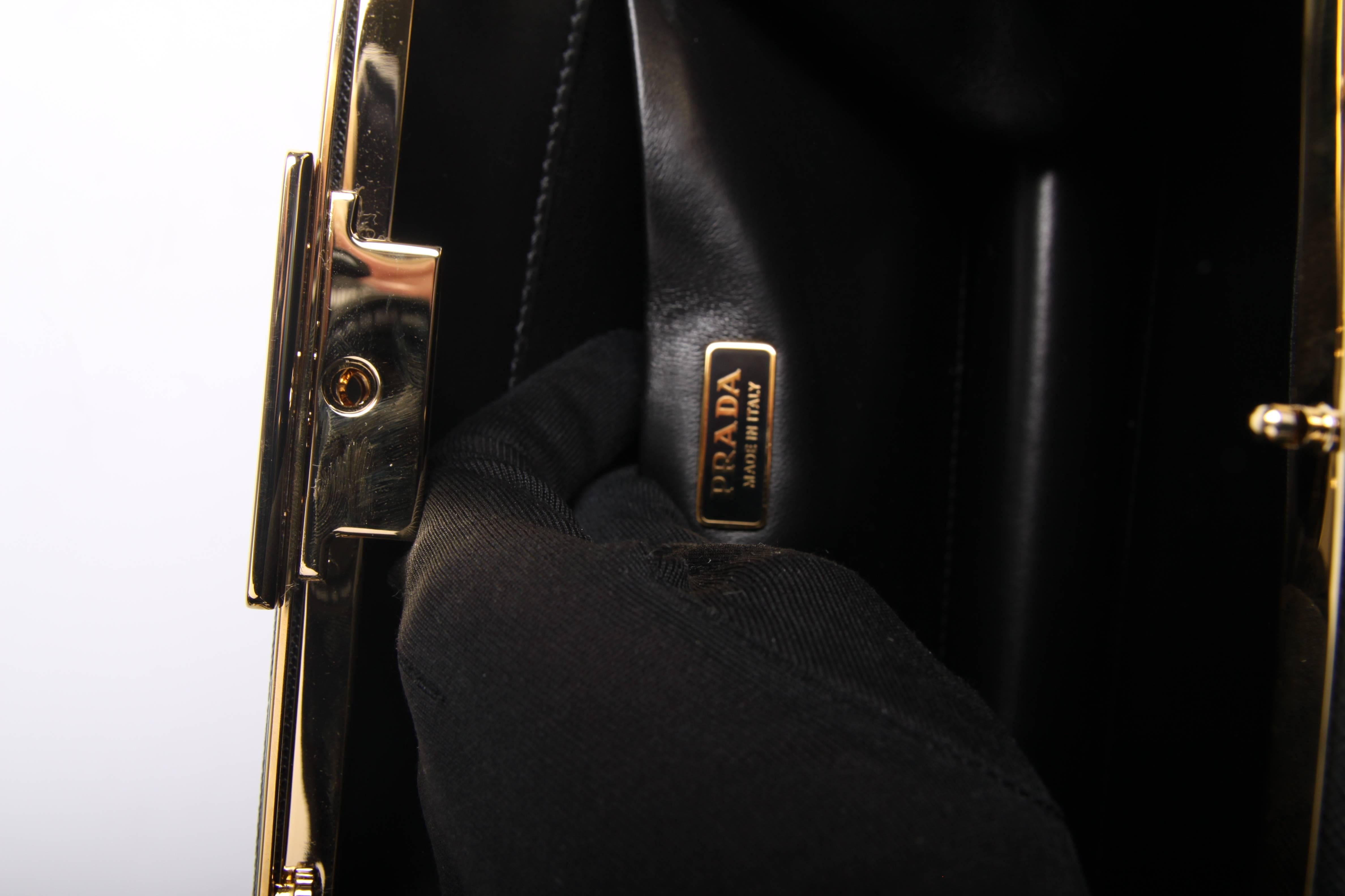 Women's or Men's Prada Light Frame Saffiano Leather Shoulder Bag - black 2018