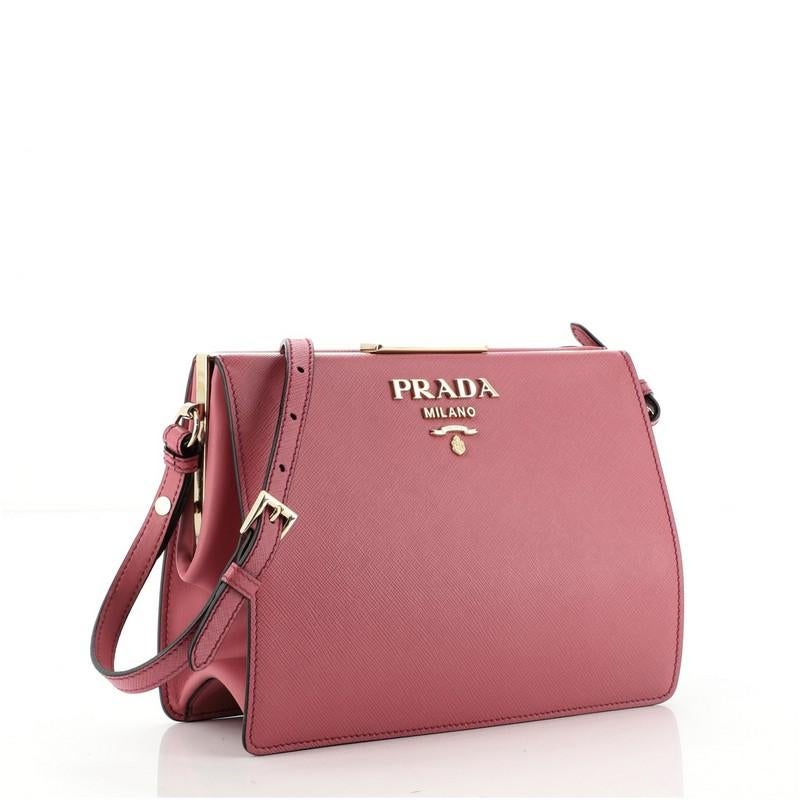 prada light frame saffiano leather bag