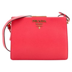 Prada Light Frame Shoulder Bag Saffiano Leather Small
