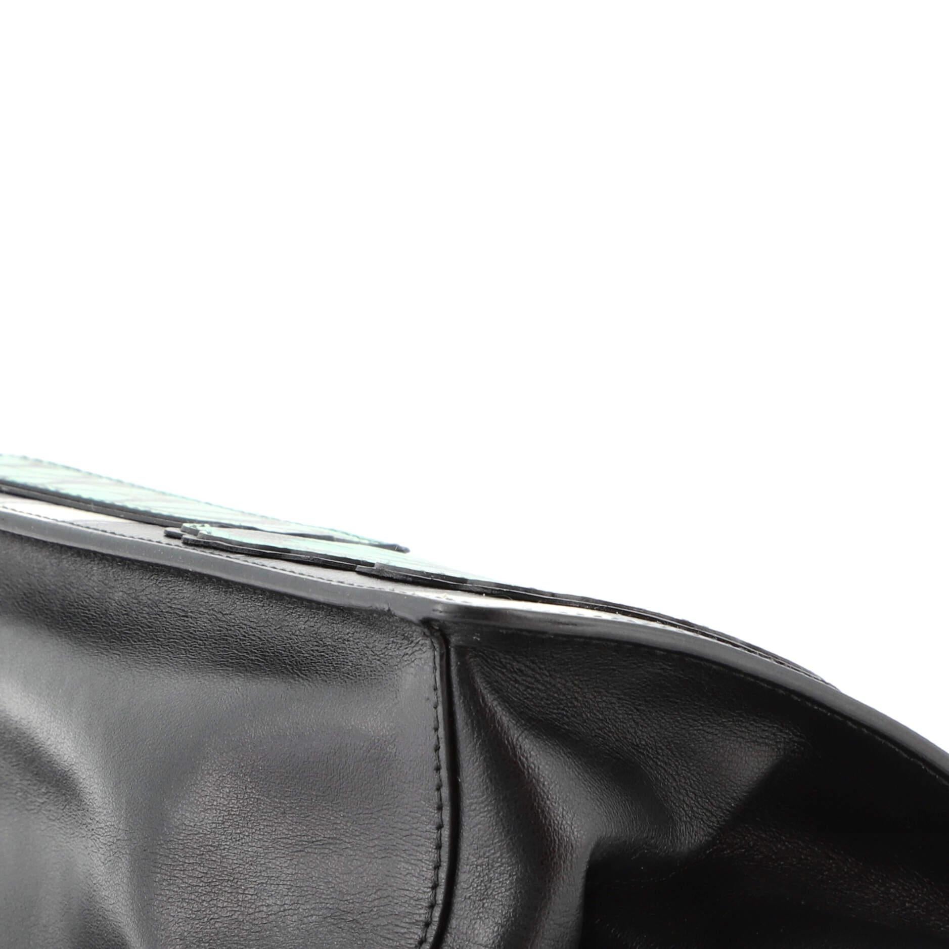 Prada Light Frame Shoulder Bag Saffiano Leather with Applique Small 1