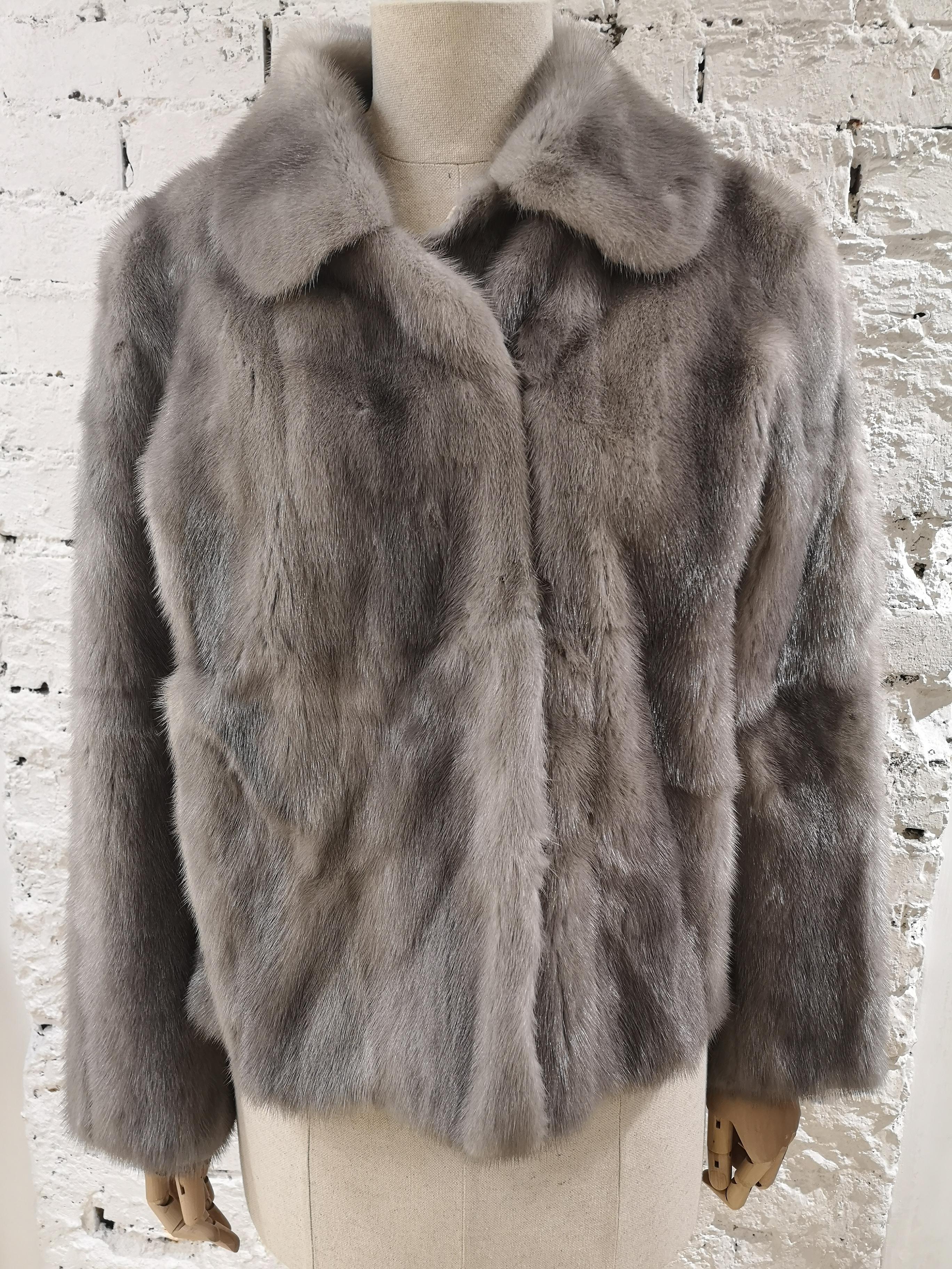 Prada light grey mink fur  3