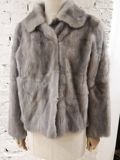 Prada light grey mink fur