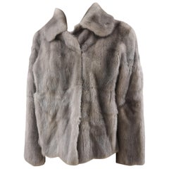 Prada light grey mink fur