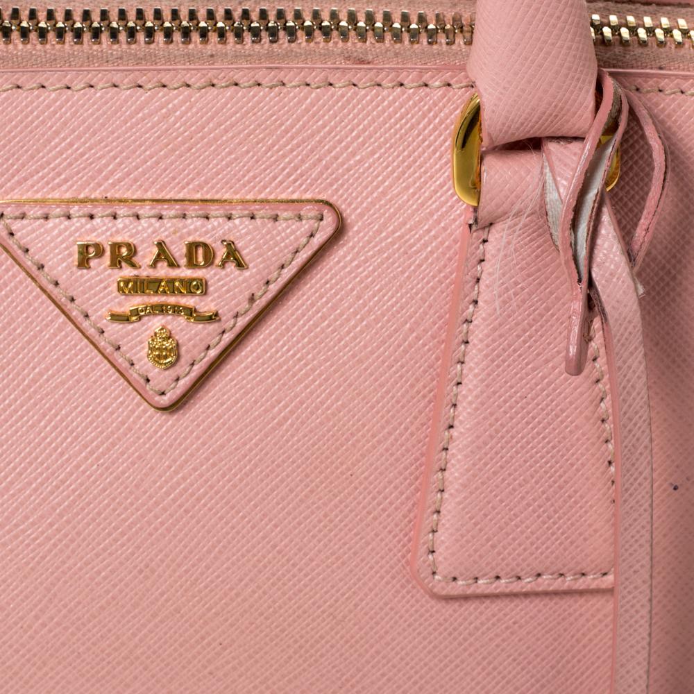Prada Light Pink Saffiano Leather Small Promenade Satchel 1