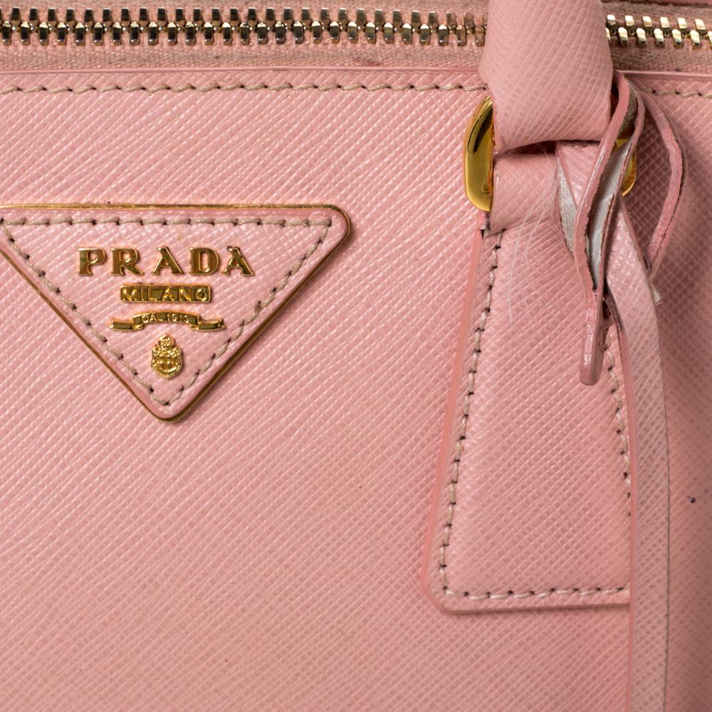 Prada Hellrosa Saffiano Leder Kleine Promenade Schultertasche 3