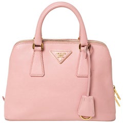 Prada Light Pink Saffiano Leather Small Promenade Satchel at 1stDibs ...