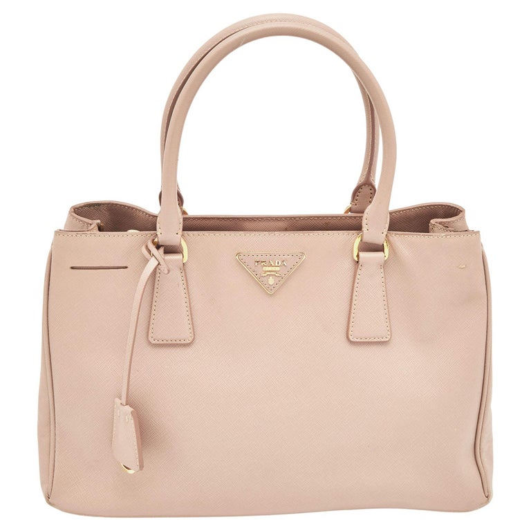 Prada Light Pink Saffiano Lux Leather Small Middle Zip Tote For Sale at  1stDibs