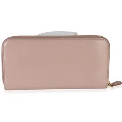 Prada Light Pink Vitello Move Zip Around Wallet