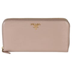 Prada Light Pink Vitello Move Zip Around Wallet