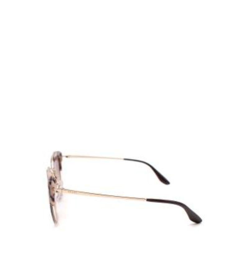 Prada Lilac Acetate & Gold-Tone Metal Cat Eye Sunglasses For Sale 3
