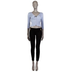 PRADA lilac cashmere & silk CROPPED Cardigan Sweater S