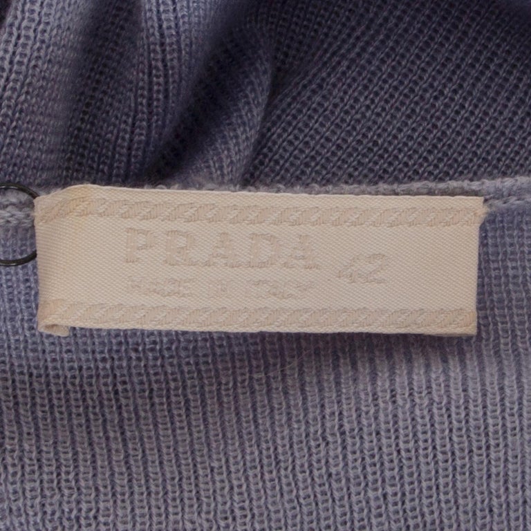 PRADA lilac cashmere and silk CROPPED Cardigan Sweater S For Sale at ...