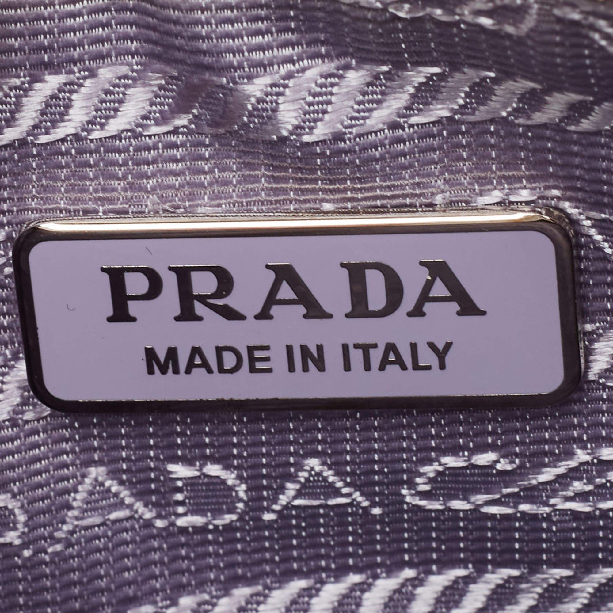 Prada Lilac Mesh Nylon and Sequin Small Lily Tote For Sale 4