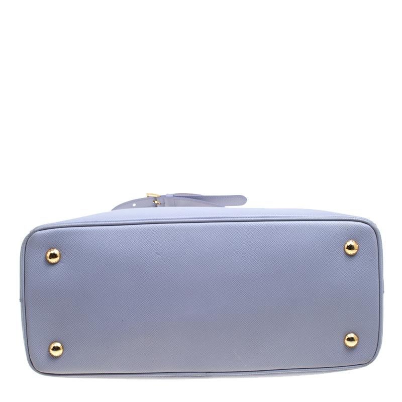 Women's Prada Lilac Saffiano Lux Leather Top Handle Bag