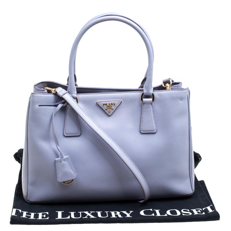 Prada Lilac Saffiano Lux Leather Top Handle Bag 4
