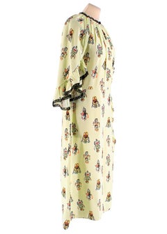 Prada - Robe à volants imprimée Robot vert lime M 44