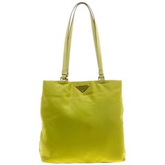 Prada Lime Nylon Tote