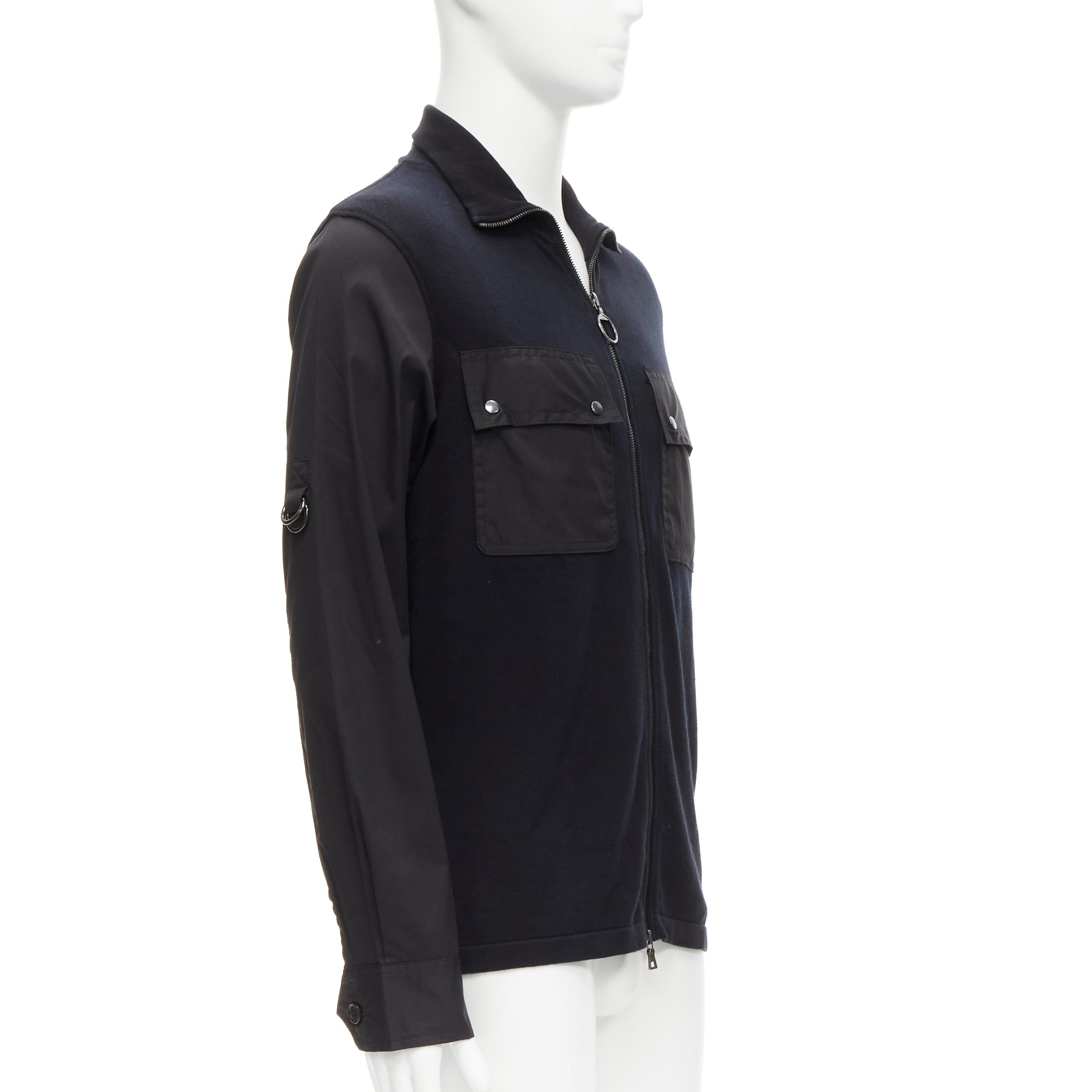 Nero PRADA LINEA ROSSA - Tasca utility in cotone nero con zip  giacca IT50 L in vendita