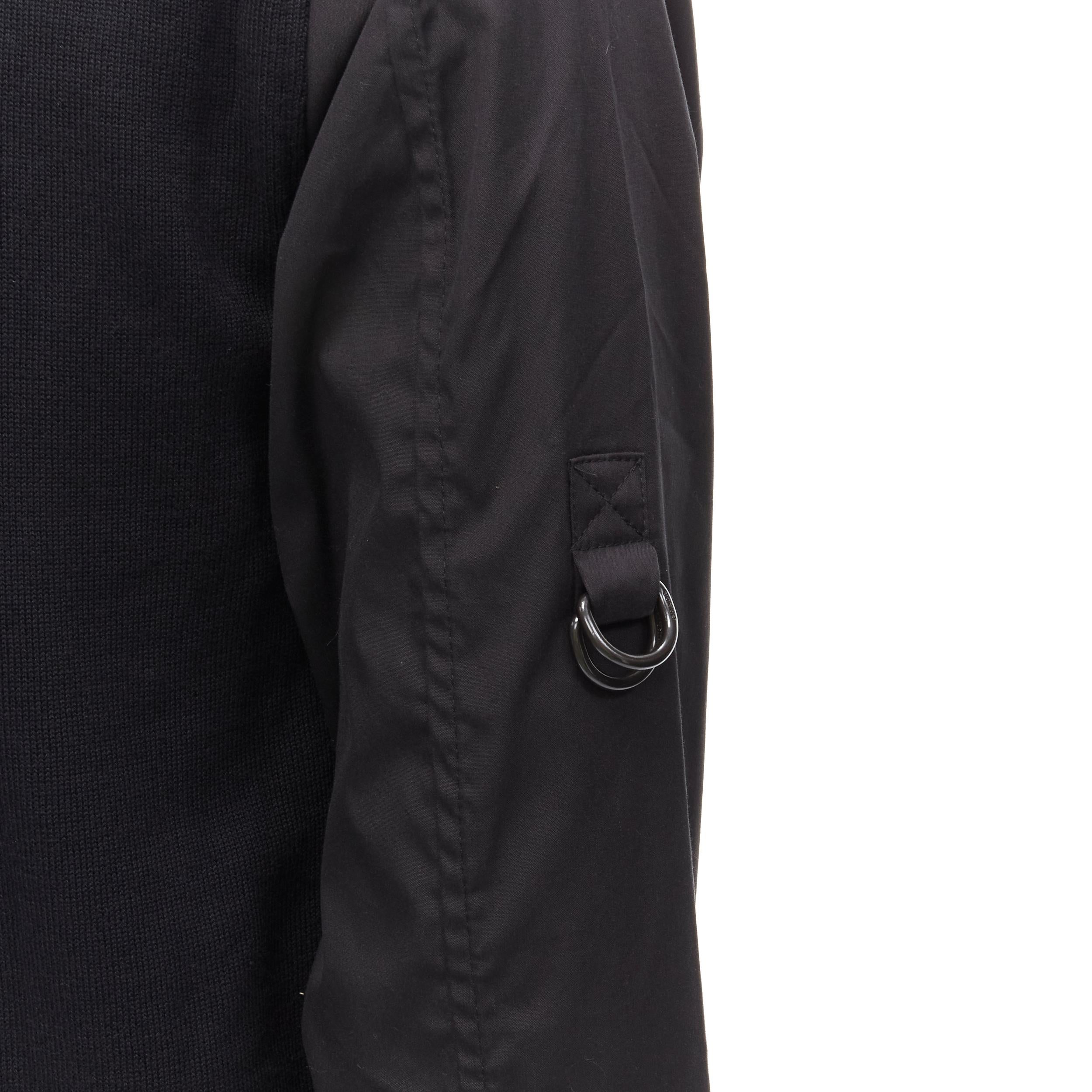PRADA LINEA ROSSA black cotton utility pocket zip up  jacket IT50 L For Sale 4