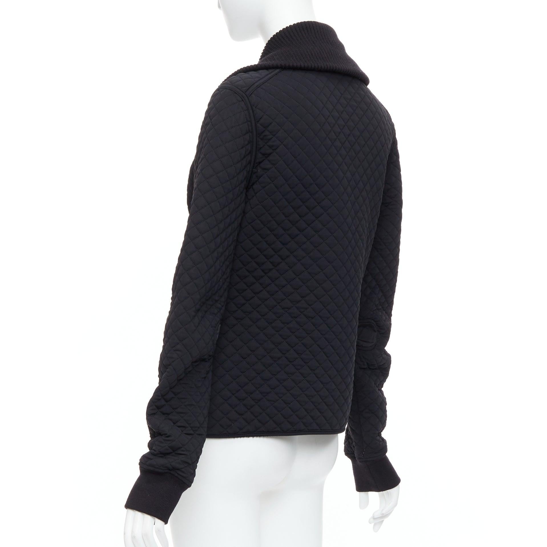 PRADA Linea Rossa black nylon blend red logo zip quilted zip up jacket L 2