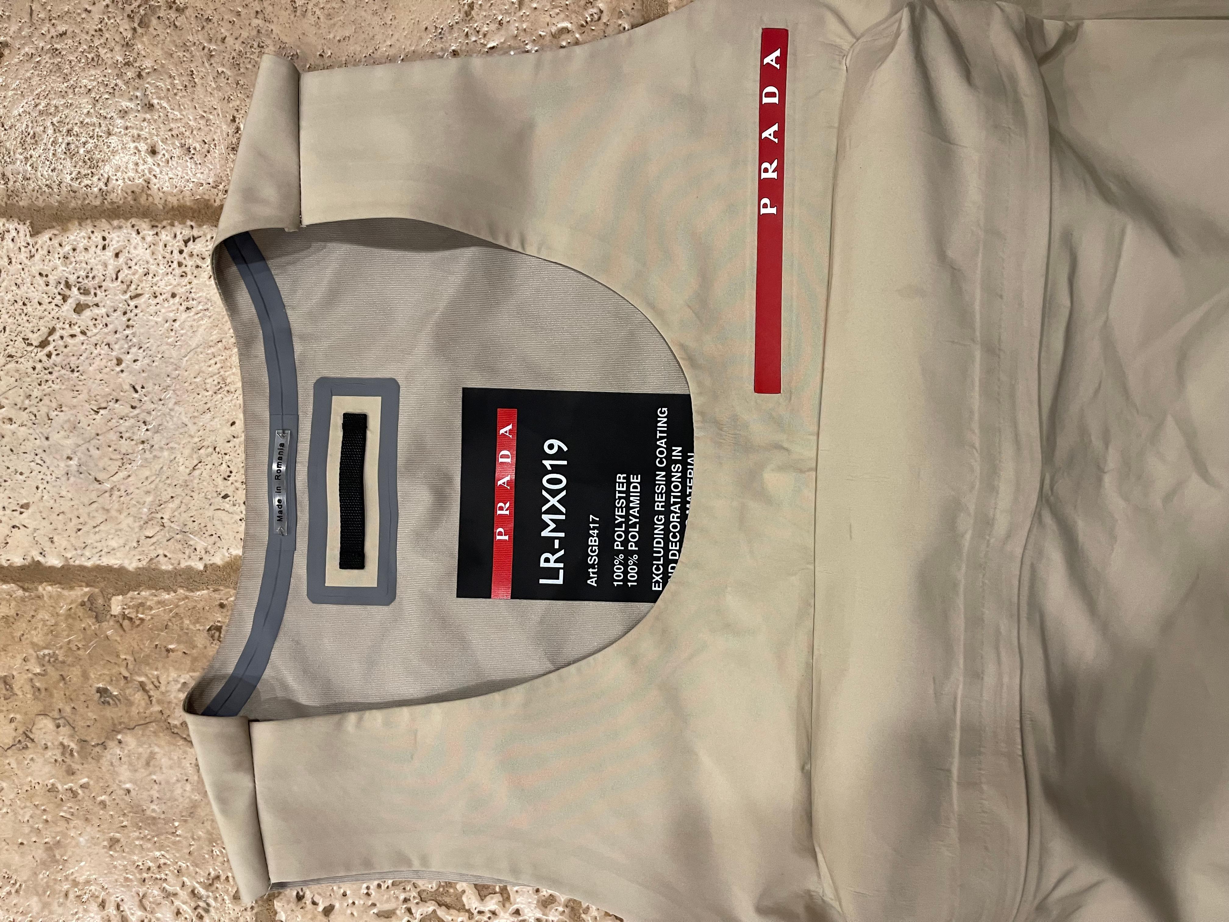 Prada Linea Rossa Cargo Pocket Tan/Beige Vest size Small 1