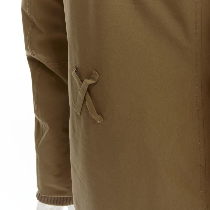 PRADA Linea Rossa light brown nylon fur collar padded parka jacket IT38 S 4