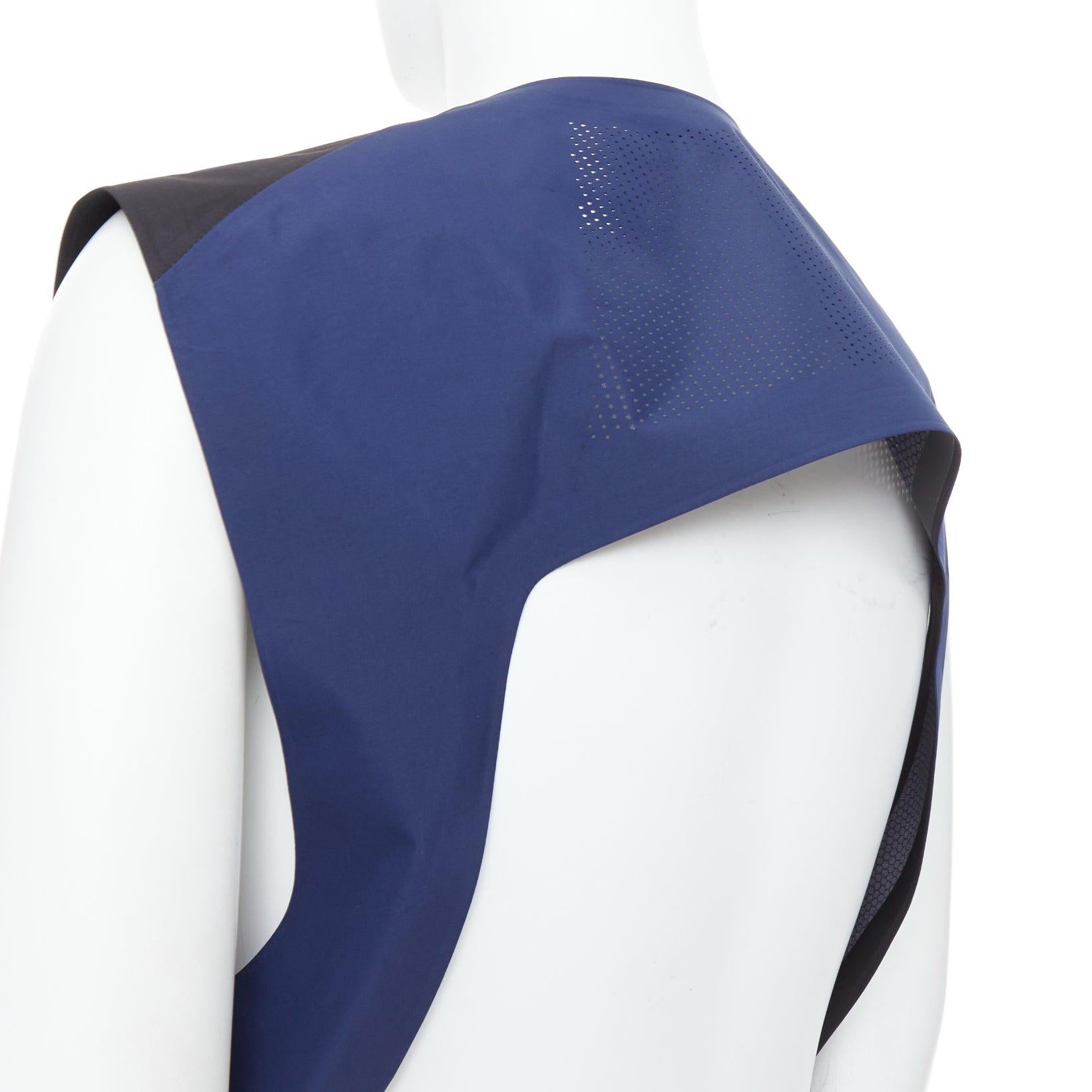 PRADA Linea Rossa SGB592 Extreme Tex navy utility pocket cropped vest L 1