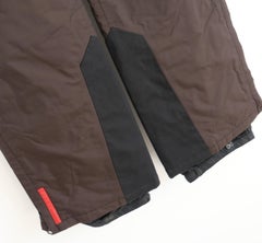 Prada Linea Rossa Vintage Brown Quilted Ski Pants Y2K