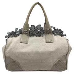 Prada Linen Handbag in Beige