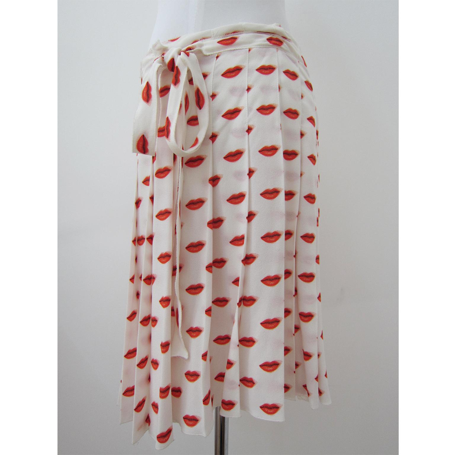 prada lips skirt