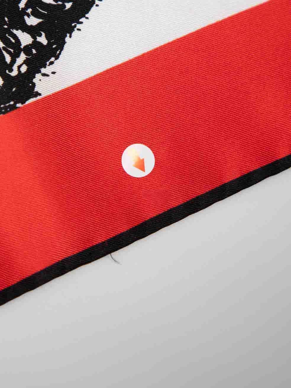 Prada Lipstick Pattern Silk Square Scarf 1