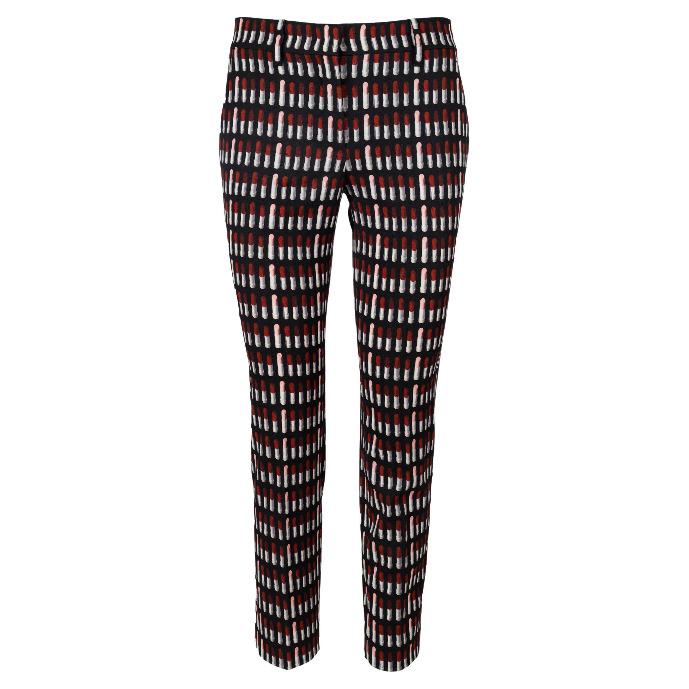 Prada Lipstick Printed Pants For Sale