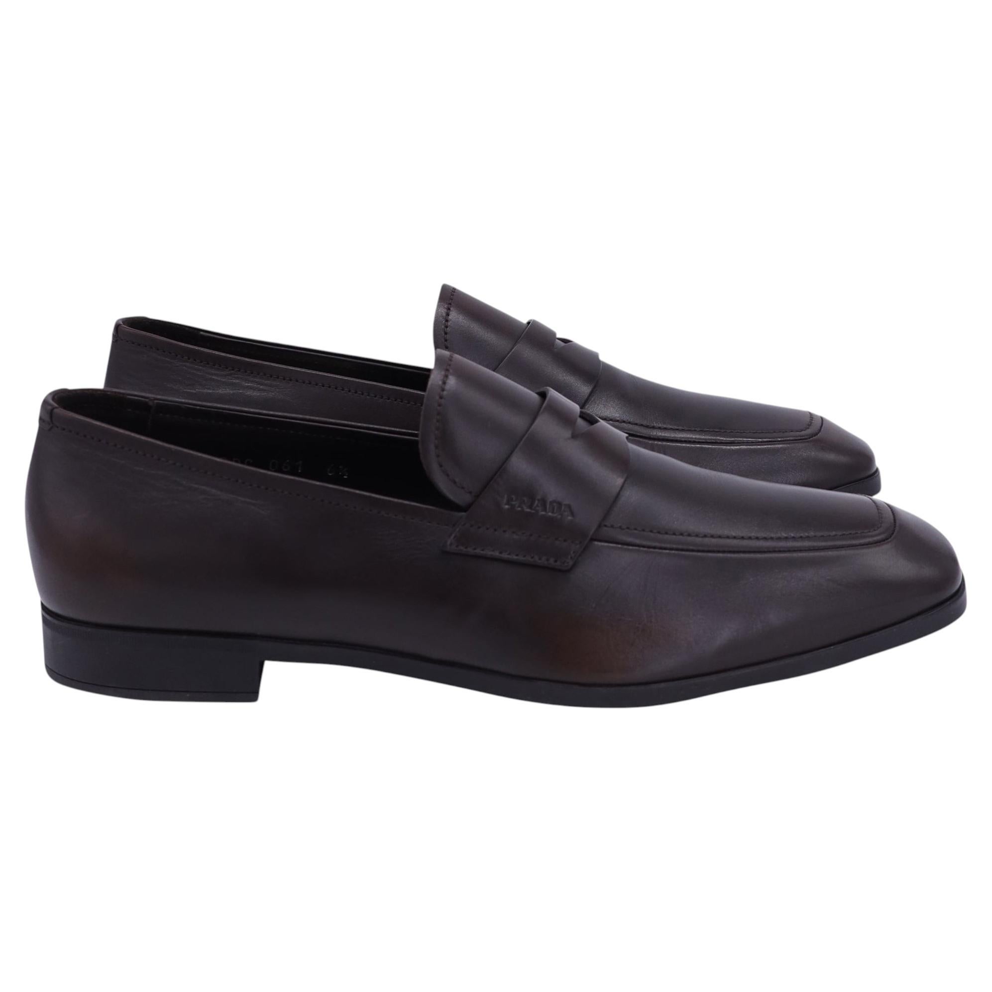 Prada Loafer in Brown Leather