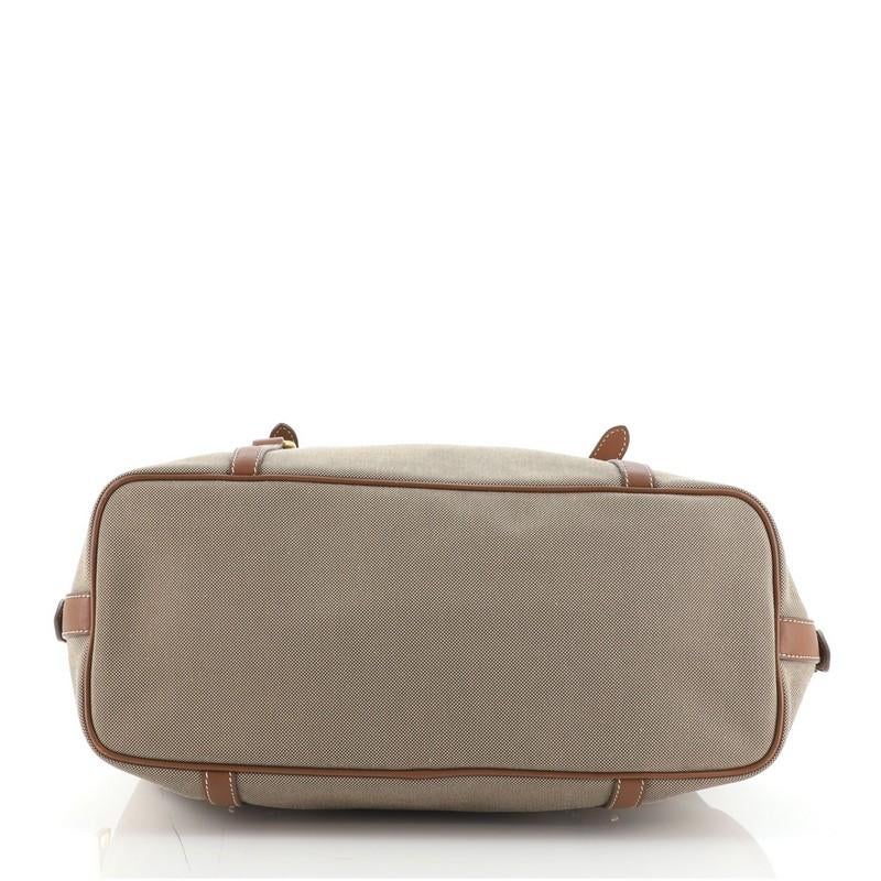 Prada Logo Bauletto Bag Canvas Medium im Zustand „Gut“ in NY, NY