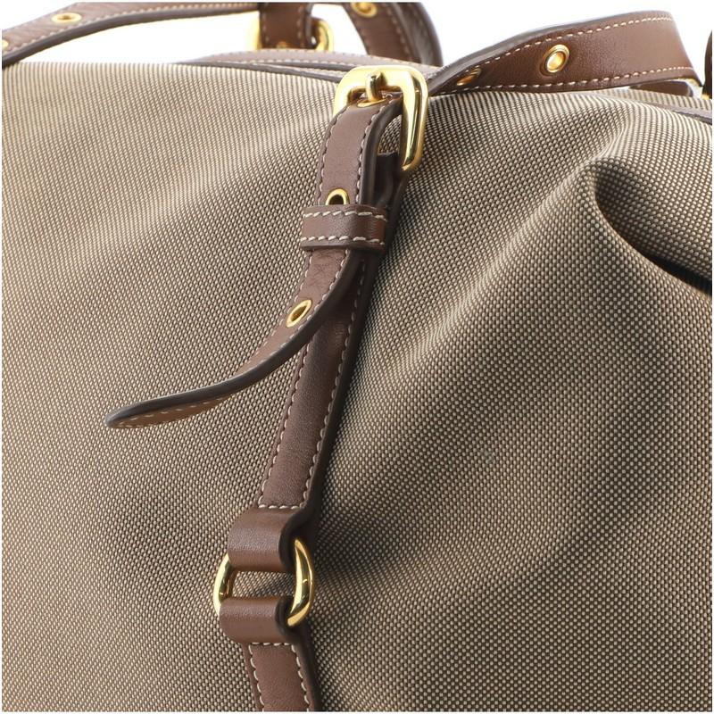 Prada Logo Bauletto Bag Canvas Medium 2