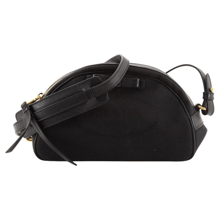 Prada Logo Bow Bowling Crossbody Bag Canvas Small at 1stDibs