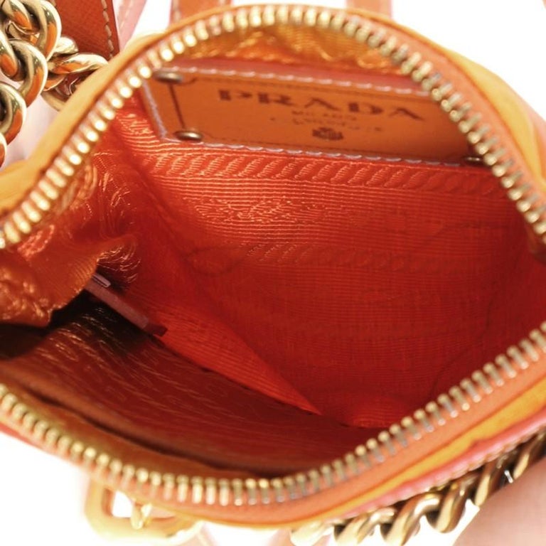 Prada Chain Crossbody Bag Tessuto and Saffiano Leather Small at 1stDibs