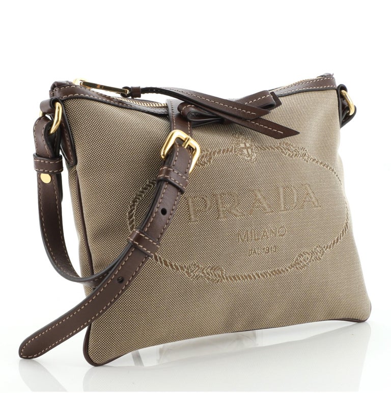 Prada Logo Double Zip Crossbody Bag Canvas at 1stDibs prada cloth