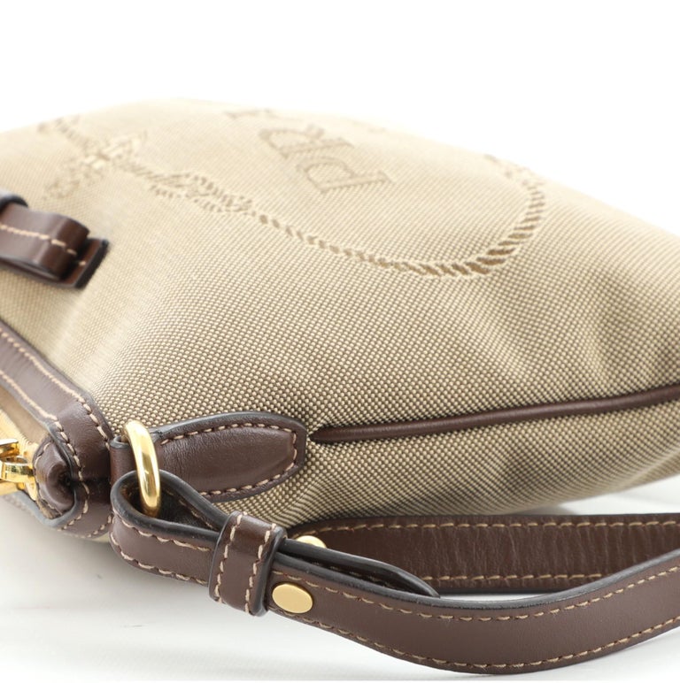 Prada Logo Double Zip Crossbody Bag Canvas at 1stDibs prada cloth