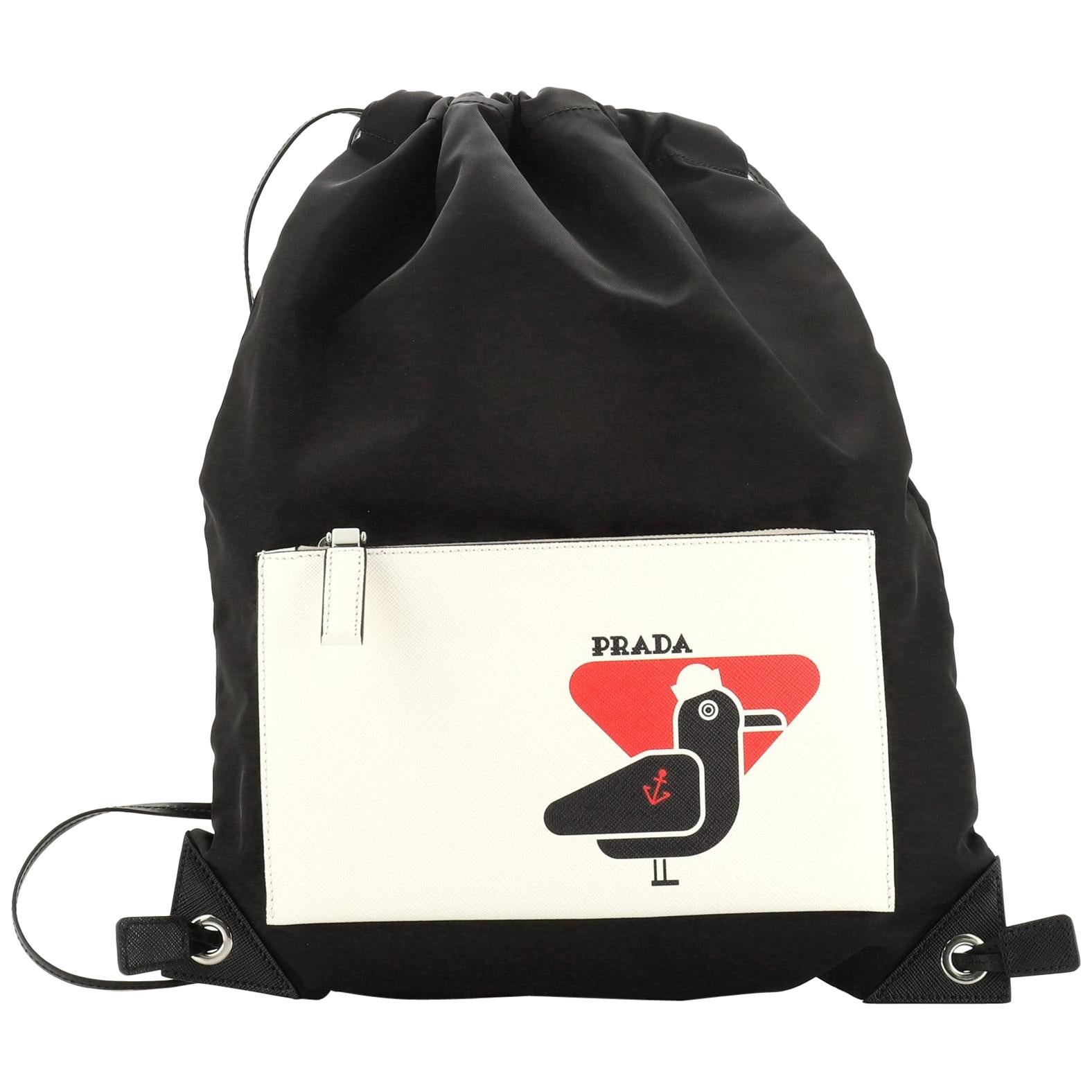prada drawstring backpack