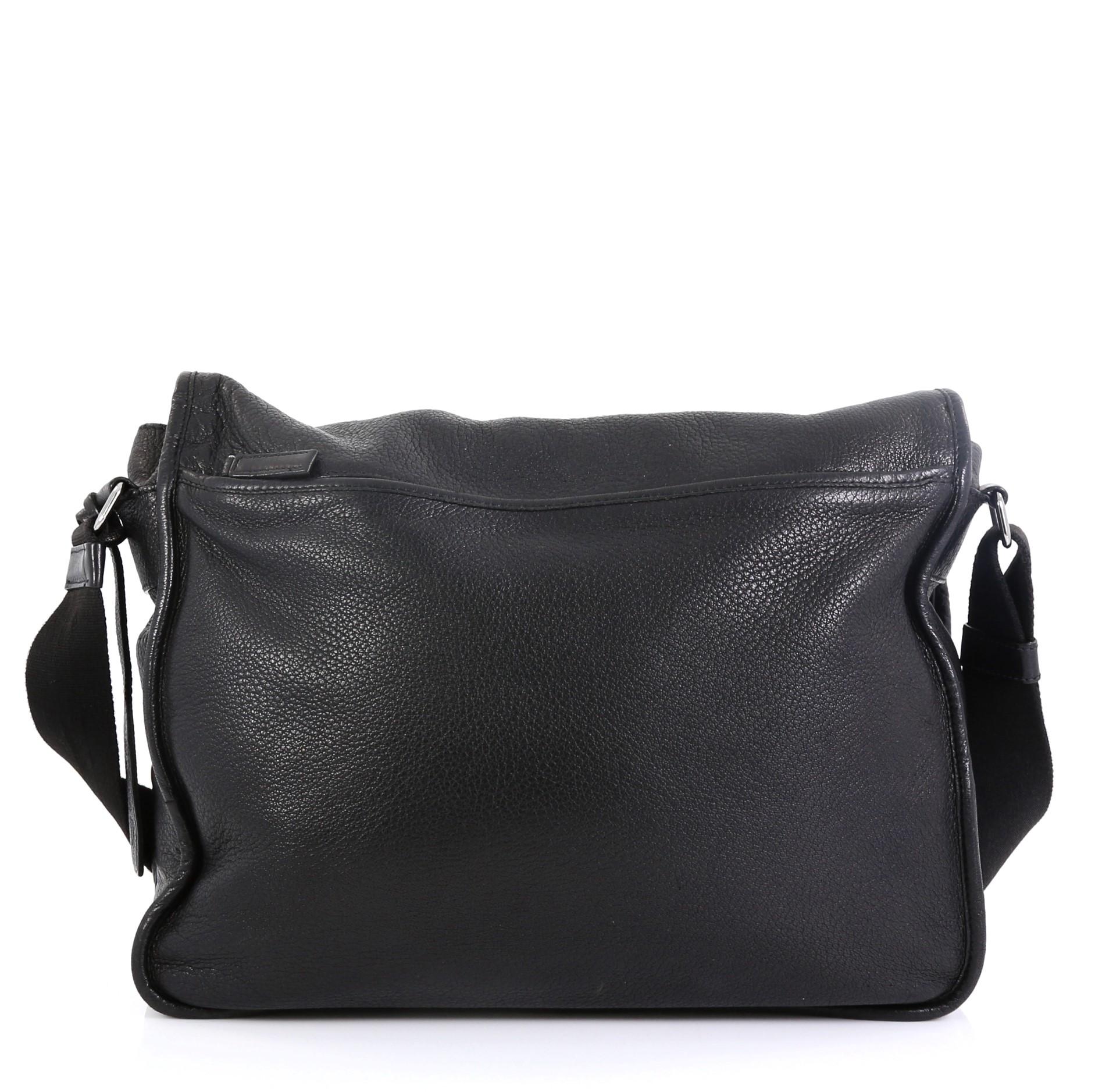 prada leather messenger bag