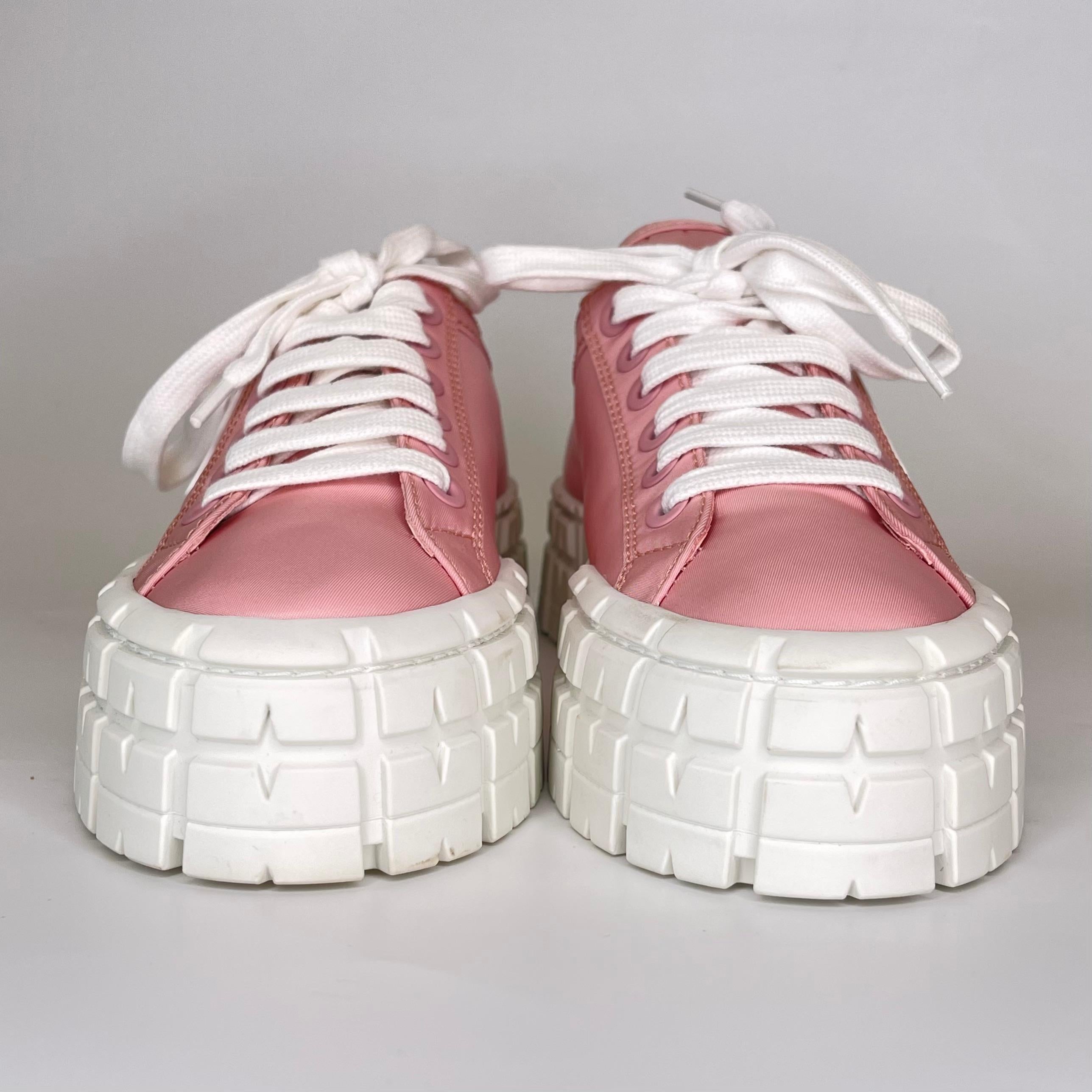 prada pink platform sneakers