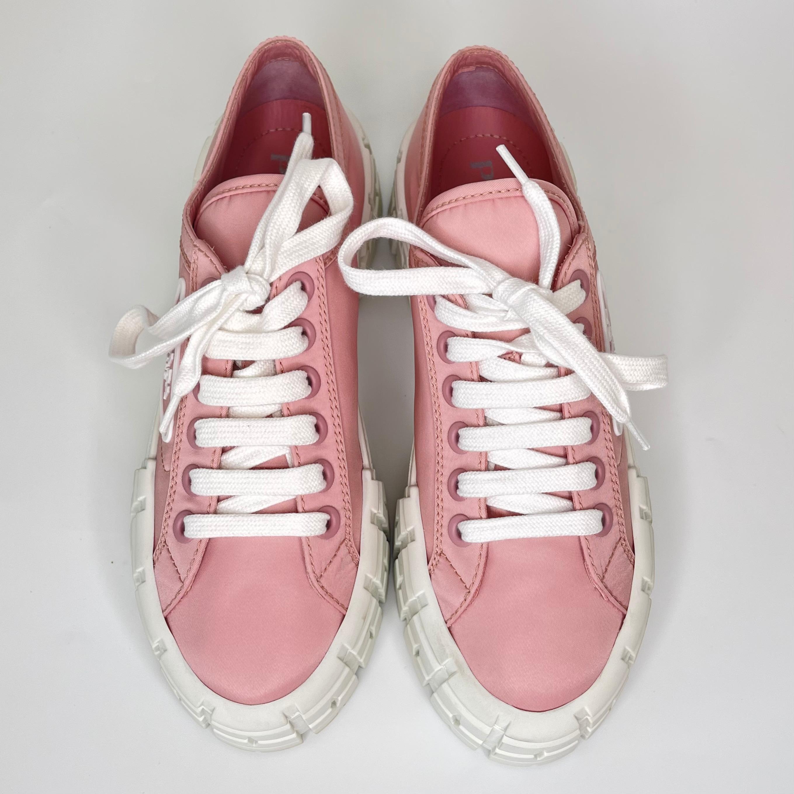 pink prada platform sneakers