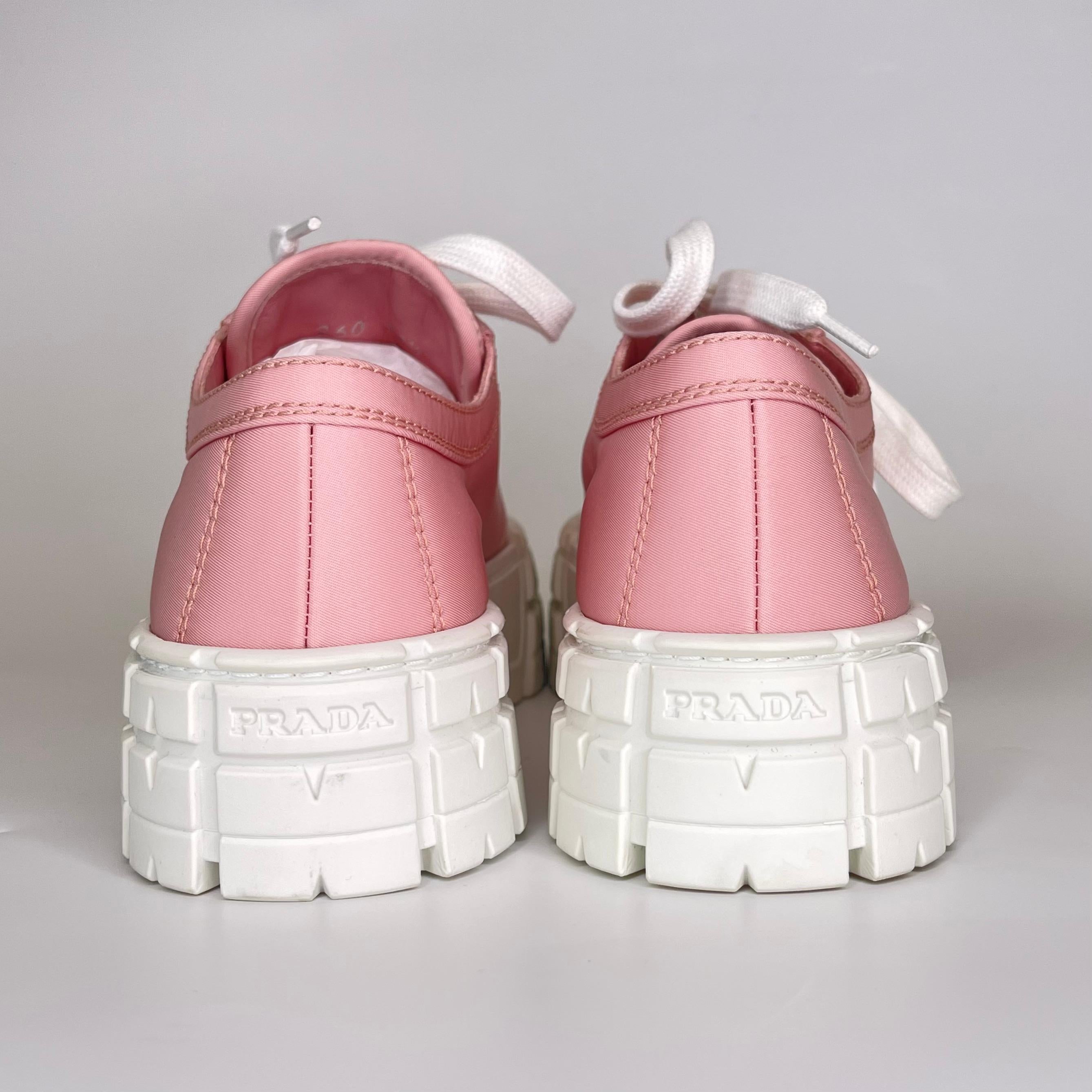 pink pradas sneakers