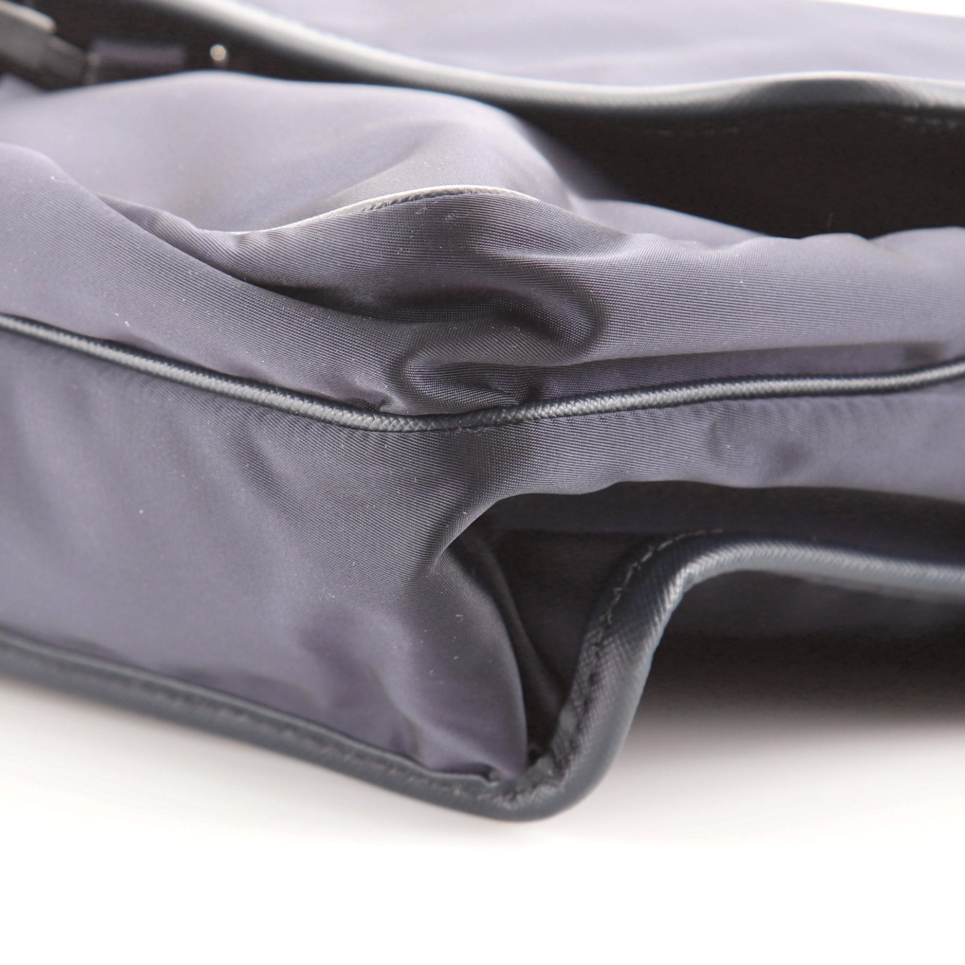 Prada Logo Messenger Bag Tessuto Medium 1