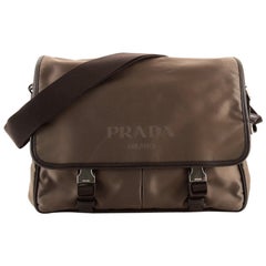 Prada Logo Messenger Bag Tessuto Medium